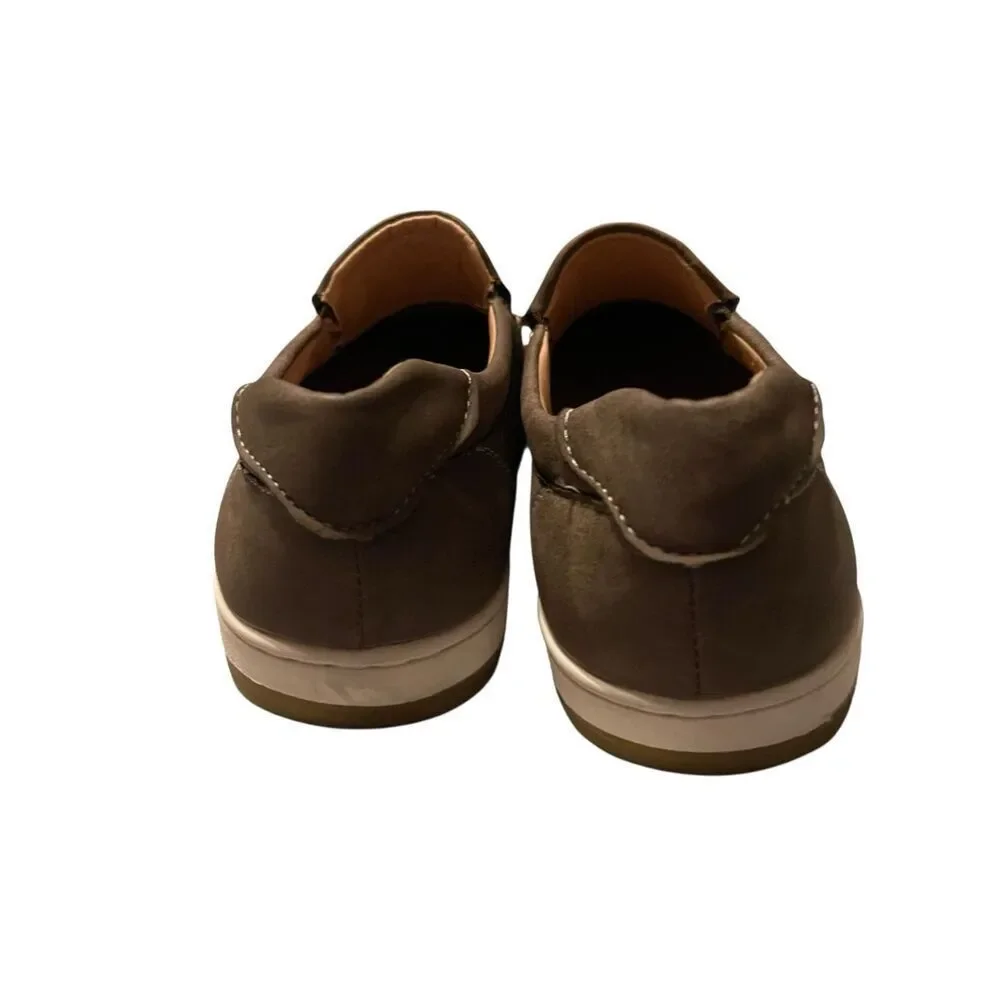 New ARider Mens Brown Comfort Slip-On Suede Loafers Casual Shoes Size 7